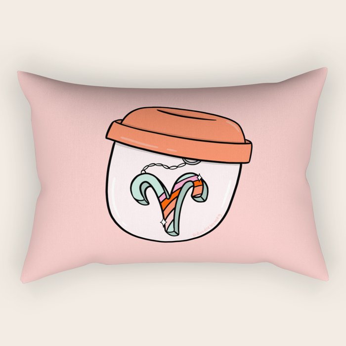 Aries Keychain Rectangular Pillow Gallery Image 2