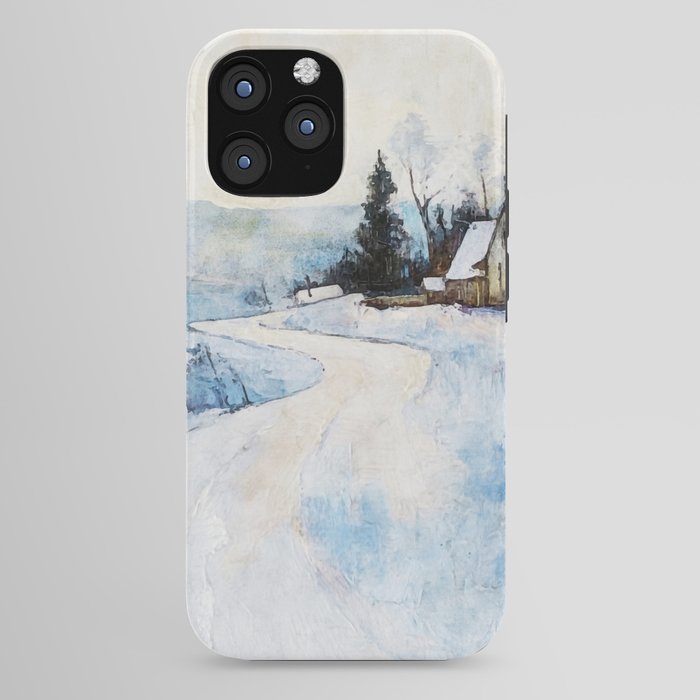 Snowy Curve Winter Watercolor Landscape iPhone Case Gallery Image 44
