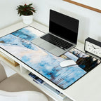 Snowy Curve Winter Watercolor Landscape Desk Mat Gallery Image 2