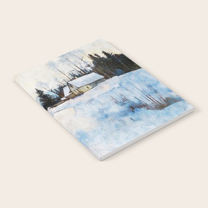Snowy Curve Winter Watercolor Landscape Notebook Gallery Image 2