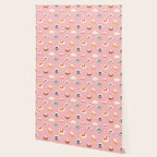Vintage sweet dessert tea food art pattern Wallpaper Gallery Image 2