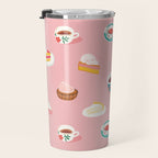 Vintage sweet dessert tea food art pattern Travel Mug Gallery Image 3