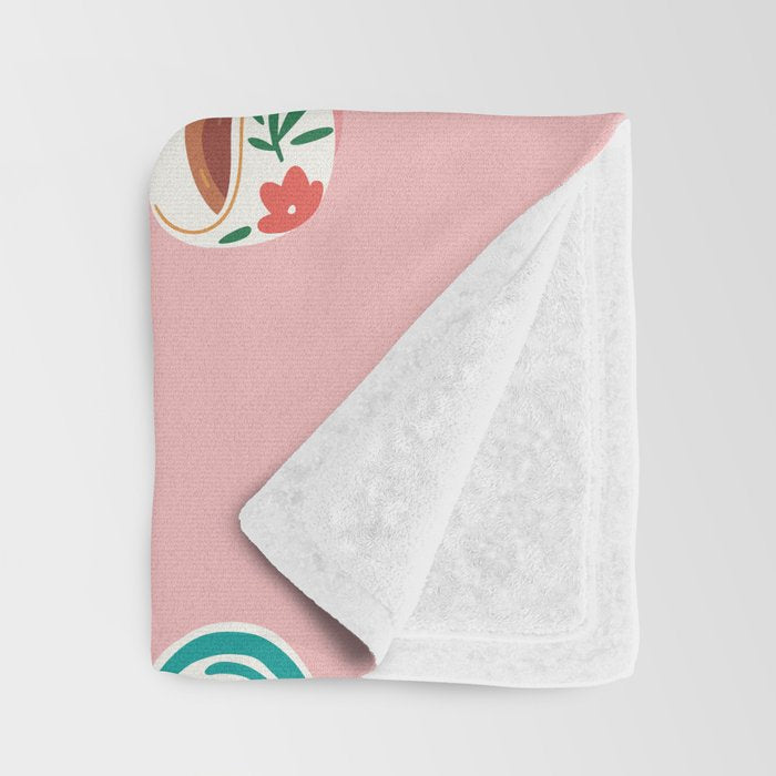 Vintage sweet dessert tea food art pattern Throw Blanket Gallery Image 3