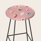 Vintage sweet dessert tea food art pattern Stool Gallery Image 2