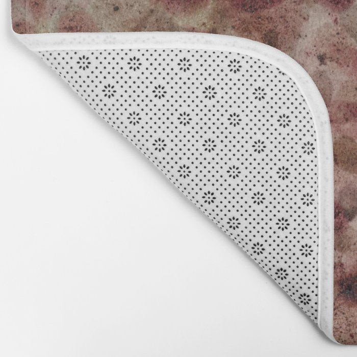 Garden Lilac Flower Painting in Purple & Peach Bath Mat Gallery Image 2