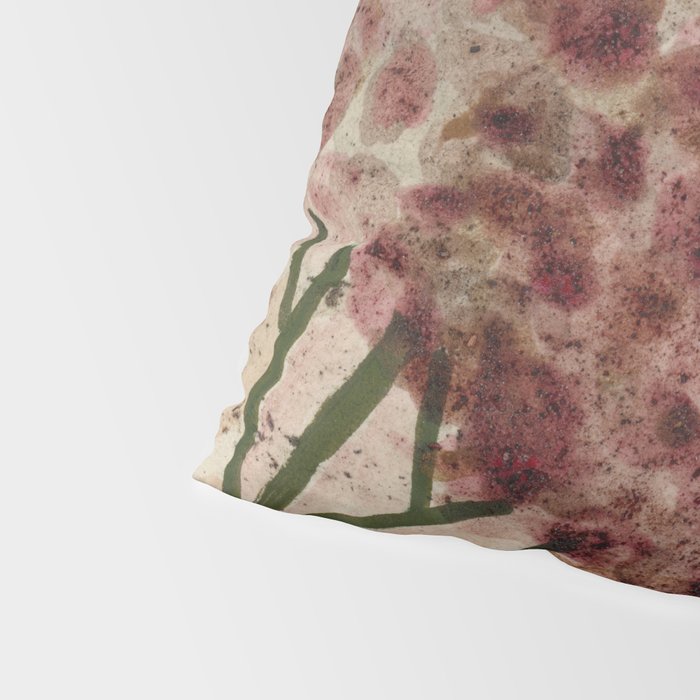 Garden Lilac Flower Painting in Purple & Peach Pillow Sham Gallery Image 4