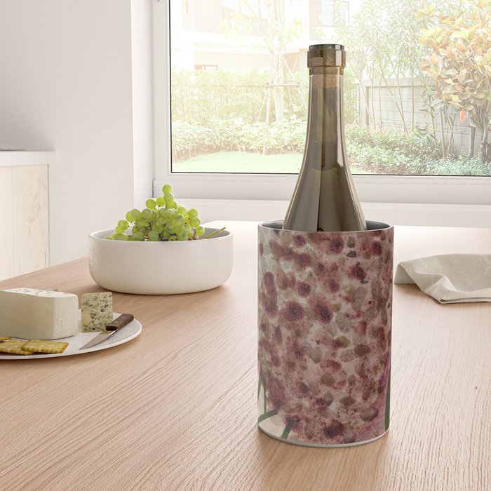 Garden Lilac Flower Painting in Purple & Peach Wine Chiller Gallery Image 4