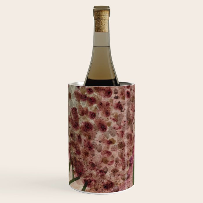 Garden Lilac Flower Painting in Purple & Peach Wine Chiller Gallery Image 1
