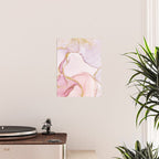 Blush Pink And Gold Alcohol Ink Marble Poster Gallery Image 2