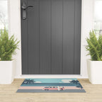 Surfer Graphic Beach Palm-Tree Camper-Van Art Welcome Mat Gallery Image 3