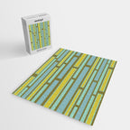 Geometric Portal 1 in Chartreuse Olive Blue Jigsaw Puzzle Gallery Image 2
