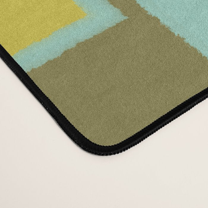 Geometric Portal 1 in Chartreuse Olive Blue Desk Mat Gallery Image 4