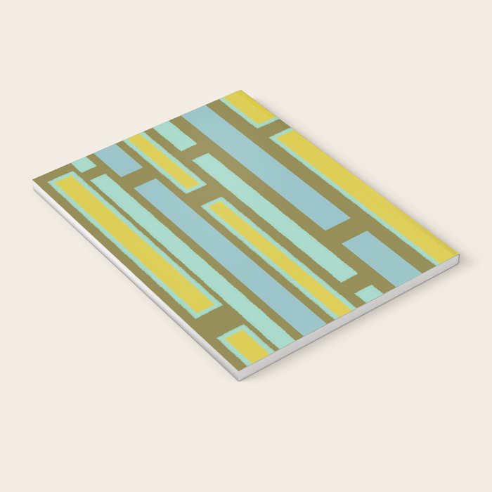 Geometric Portal 1 in Chartreuse Olive Blue Notebook Gallery Image 3