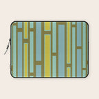Geometric Portal 1 in Chartreuse Olive Blue Laptop Sleeve Gallery Image 1