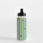 Geometric Portal 1 in Chartreuse Olive Blue Water Bottle Gallery Image 2