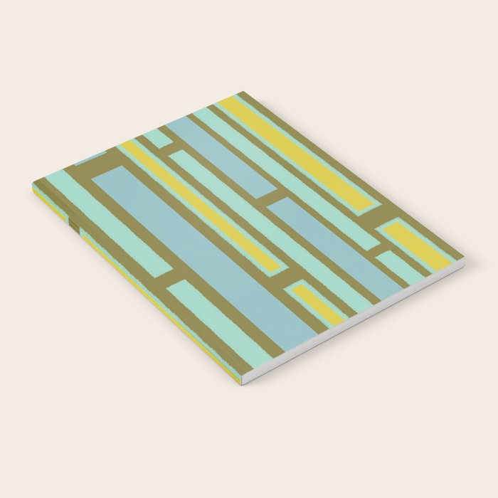 Geometric Portal 1 in Chartreuse Olive Blue Notebook Gallery Image 2