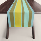 Geometric Portal 1 in Chartreuse Olive Blue Table Runner Gallery Image 1