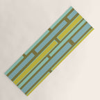 Geometric Portal 1 in Chartreuse Olive Blue Yoga Mat Gallery Image 1