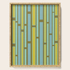 Geometric Portal 1 in Chartreuse Olive Blue Serving Tray Gallery Image 1