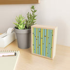 Geometric Portal 1 in Chartreuse Olive Blue Mini Art Print Gallery Image 2