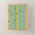 Geometric Portal 1 in Chartreuse Olive Blue Mini Art Print Gallery Image 1