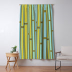 Geometric Portal 1 in Chartreuse Olive Blue Window Curtain Gallery Image 5