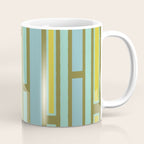 Geometric Portal 1 in Chartreuse Olive Blue Coffee Mug Gallery Image 1