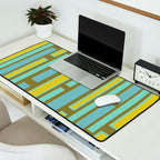 Geometric Portal 1 in Chartreuse Olive Blue Desk Mat Gallery Image 2