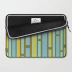 Geometric Portal 1 in Chartreuse Olive Blue Laptop Sleeve Gallery Image 2