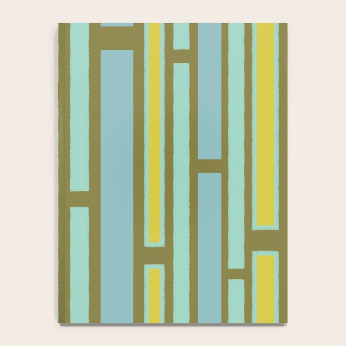 Geometric Portal 1 in Chartreuse Olive Blue Notebook Gallery Image 4