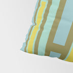 Geometric Portal 1 in Chartreuse Olive Blue Pillow Sham Gallery Image 4