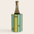 Geometric Portal 1 in Chartreuse Olive Blue Wine Chiller Gallery Image 1