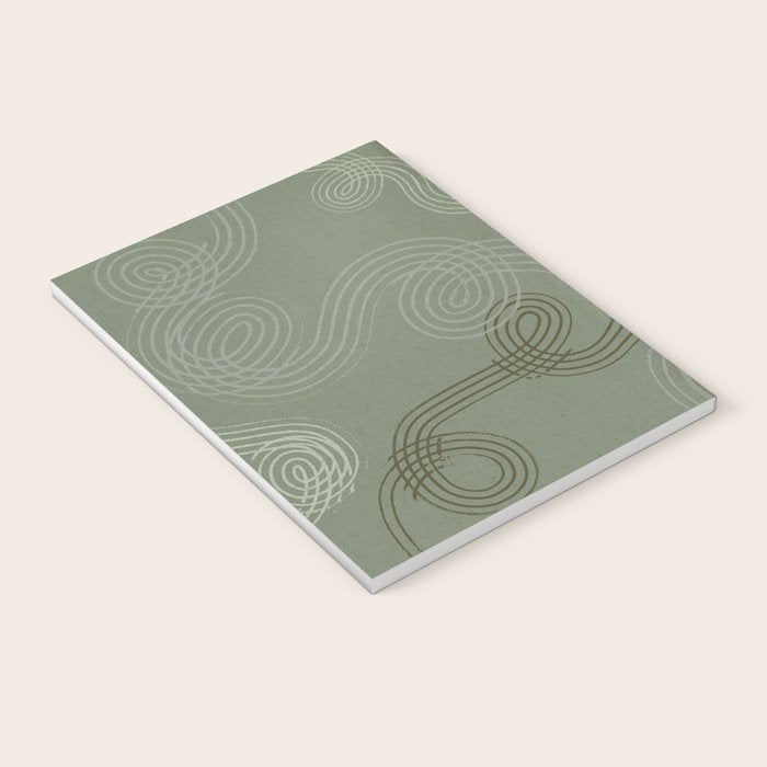 calming essentials loops sage green Notebook Gallery Image 3