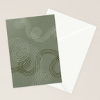 calming essentials loops sage green Stationery Card Gallery Image 2
