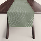 calming essentials loops sage green Table Runner Gallery Image 1