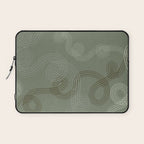 calming essentials loops sage green Laptop Sleeve Gallery Image 1