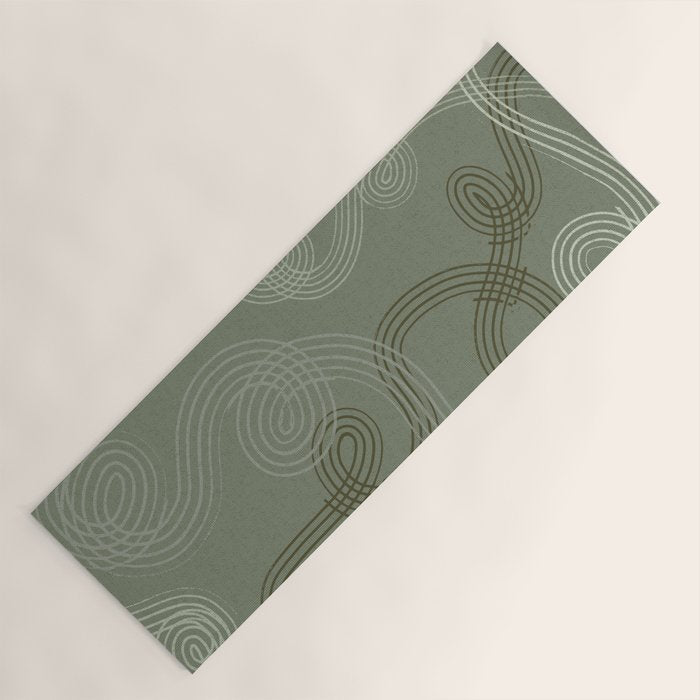 calming essentials loops sage green Yoga Mat Gallery Image 1
