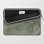 calming essentials loops sage green Laptop Sleeve Gallery Image 2