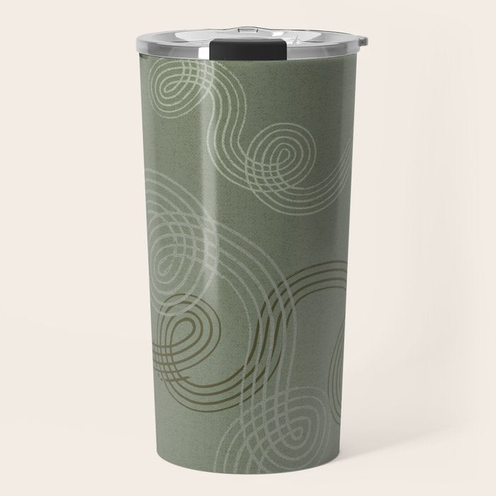 calming essentials loops sage green Travel Mug Gallery Image 1