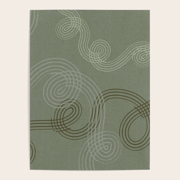 calming essentials loops sage green Poster Gallery Image 4
