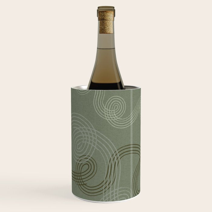 calming essentials loops sage green Wine Chiller Gallery Image 1