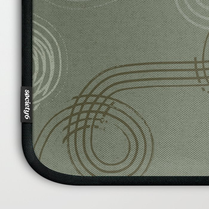 calming essentials loops sage green Laptop Sleeve Gallery Image 3