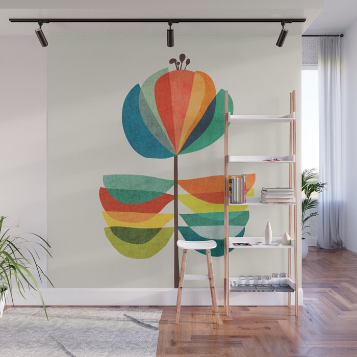 Whimsical Bloom Wall Mural Gallery Image 1