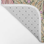 Retro Floral Beetles - vintage pastels Bath Mat Gallery Image 2