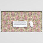 Retro Floral Beetles - vintage pastels Desk Mat Gallery Image 1