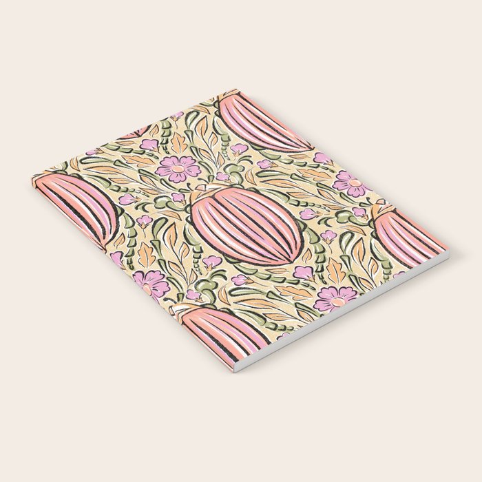 Retro Floral Beetles - vintage pastels Notebook Gallery Image 1