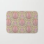 Retro Floral Beetles - vintage pastels Bath Mat Gallery Image 1