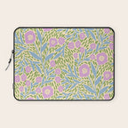 Botanical Garden - Lilac, Blue and Green  Laptop Sleeve Gallery Image 1