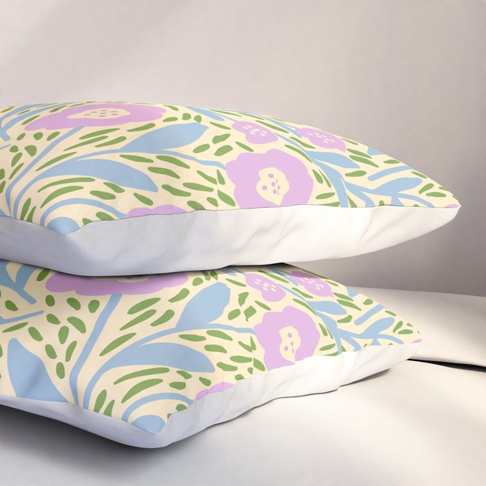 Botanical Garden - Lilac, Blue and Green  Pillow Sham Gallery Image 3