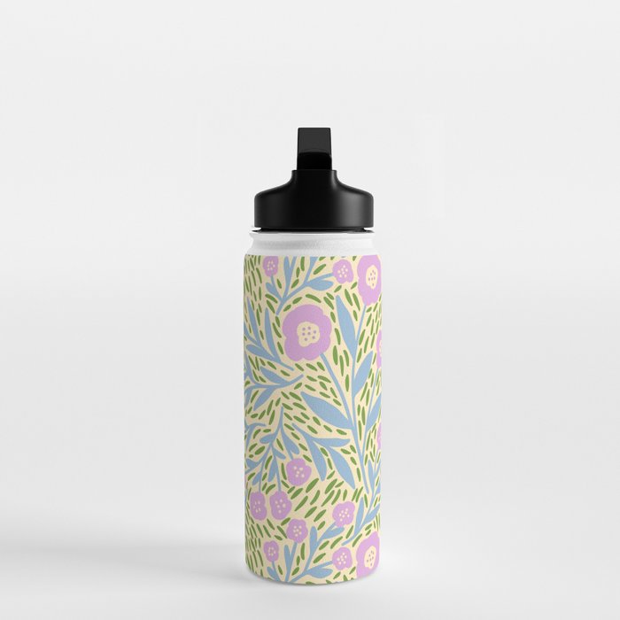 Botanical Garden - Lilac, Blue and Green  Water Bottle Gallery Image 3